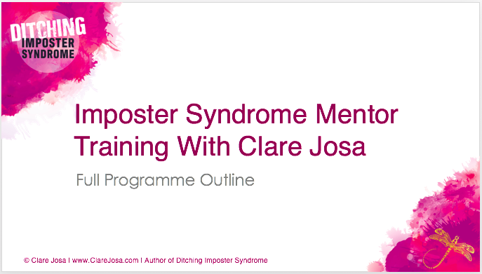 Imposter Syndrome Mentor Training Course Prospectus Imposter Syndrome Mentor Training Course Prospectus