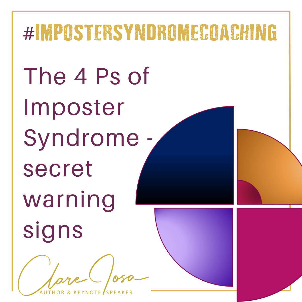 Imposter syndrome coaching model - The 4 Ps of Imposter syndrome - clare josa