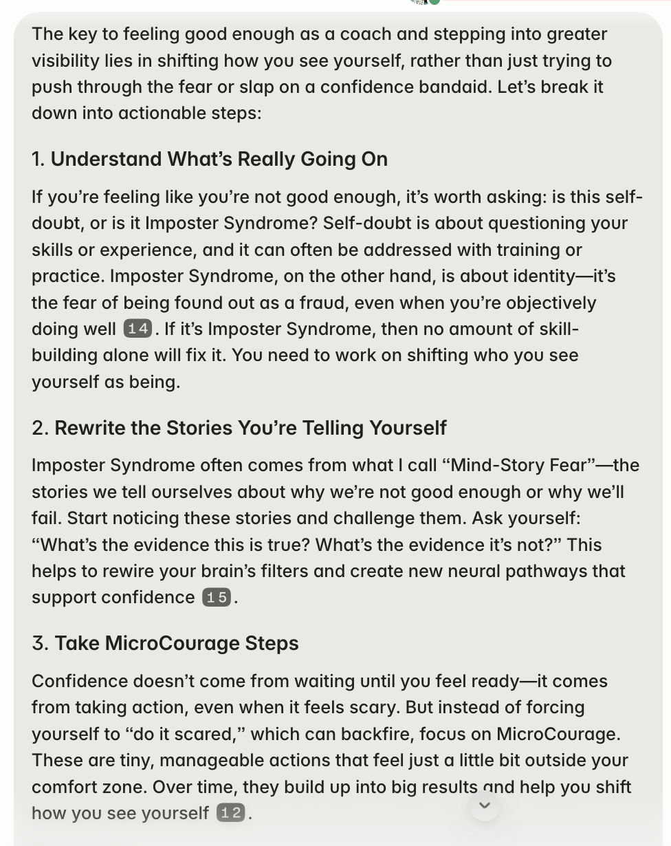 AskClare.ai - sample conversation