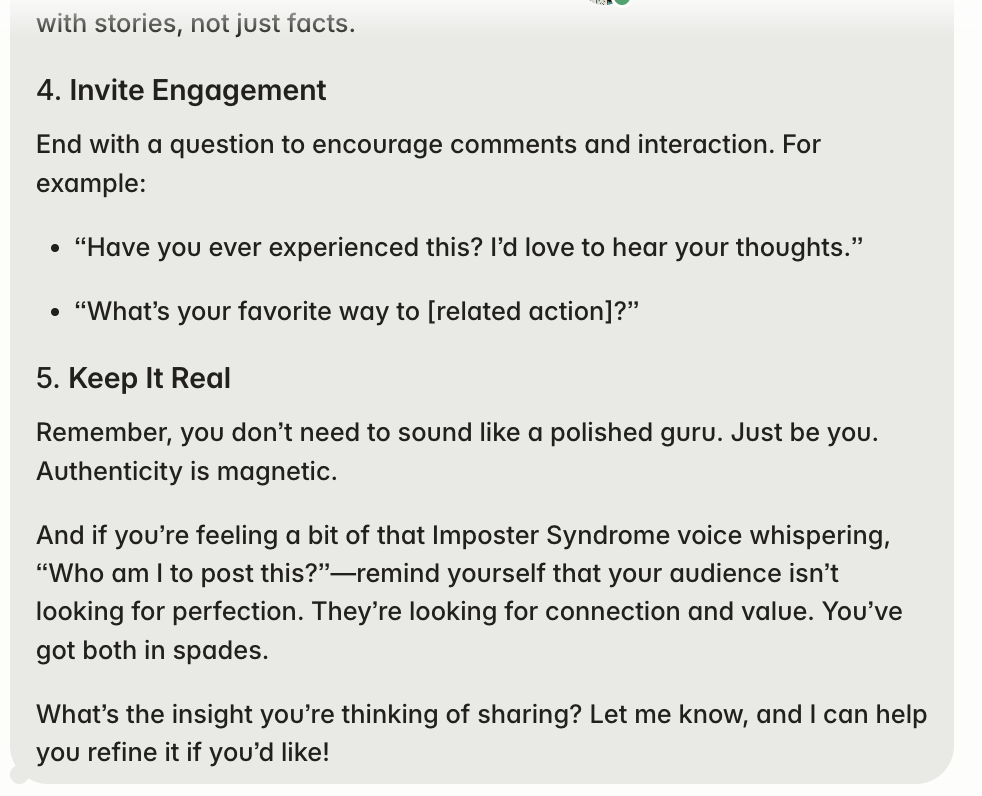 AskClare.ai - sample conversation